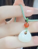 中國黃金（CHINA GOLD）小胖福和田玉吊墜女福袋轉運珠和田玉項鏈生日禮物女朋友老婆 和田玉福袋項鏈【今/次日達】 曬單實(shí)拍圖