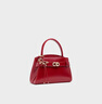 CHARLES&KEITH26新年系列騏驥紅手提斜挎包凱莉包包女包婚包CK2-50270880-A Tomato Red番茄朱紅 S 曬單實(shí)拍圖