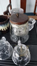 憶壺茶茶壺玻璃泡茶壺茶水分離壺飄逸杯泡茶杯懶人茶具辦公功夫茶具 【透明】木璃飄逸壺600ml 曬單實(shí)拍圖