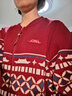 李寧中國文化系列故宮|開(kāi)衫外套編織衫女新年春季棒球領(lǐng)撞色休閑上衣 深殷紅提花-6 【本命年紅色】 L 曬單實(shí)拍圖