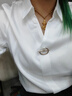 晨芙職業(yè)裝V領(lǐng)白襯衫女長(cháng)袖時(shí)尚氣質(zhì)面試襯衣工裝商務(wù)白領(lǐng)教師工作服 單件白色襯衫 S 建議80-92斤 曬單實(shí)拍圖