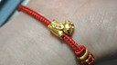 周六福銅錢(qián)萌馬黃金轉運珠女足金生肖馬紅繩生日禮物A1715746 約0.7g 曬單實(shí)拍圖