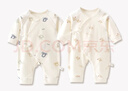 童顏嬰兒連體衣春秋夏季純棉新生兒衣服初生寶寶蝴蝶哈衣和尚服 2件套 曬單實(shí)拍圖