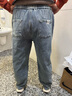 大嘴猴（paul frank）牛仔褲男士冬季美式寬松褲子男褲高街休閑褲男潮 復古藍加絨 XL 曬單實(shí)拍圖