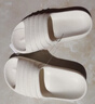1號會(huì )員店（One's Member）抗菌防滑時(shí)尚軟彈厚底休閑室內外拖鞋 米白色  39-40 曬單實(shí)拍圖