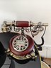 蒂雅菲歐式復古電話(huà)機仿古家用時(shí)尚創(chuàng  )意座機老式轉盤(pán)客廳無(wú)線(xiàn)插卡電話(huà)機 插線(xiàn)款 ：按鍵--普通版紅木色 曬單實(shí)拍圖