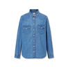 李維斯（Levi's）秋季女士牛仔襯衫簡(jiǎn)約舒適時(shí)尚潮流上衣86832-0018 牛仔藍 S 曬單實(shí)拍圖