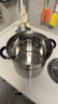 美廚（MAXCOOK）湯鍋304不銹鋼 復底高湯鍋二層蒸鍋24cm 電磁爐通用帶蒸架MCZ3225 曬單實(shí)拍圖