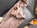 雪中飛冬新款葫蘆紋羽絨褲女士韓版寬松直筒闊腿保暖羊羔絨 粉色|1234 L 170/76A 曬單實(shí)拍圖