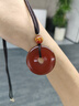 紀梵蒂 GEFIODEY紅瑪瑙吊墜平安扣無(wú)事牌項鏈女款正品男士掛件紅色玉石水晶掛墜 【收藏級】紅瑪瑙平安扣吊墜 曬單實(shí)拍圖