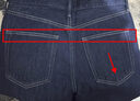 優(yōu)衣庫常規款女裝男裝寬松廓形牛仔褲/彎刀鐮刀褲子479000 482280 479000/69藏青色 25 /160/64A 曬單實(shí)拍圖