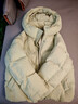 森馬（Semir）陳都靈商場(chǎng)同款90絨羽絨服女2025冬新款寬松短款子插肩袖連帽外套 檸綠（白鴨絨）A42104 M 曬單實(shí)拍圖