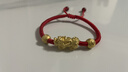 周六福黃金轉運珠男女貔貅紅繩手繩婦女節禮物定價(jià)AD171272金重約1.96g 曬單實(shí)拍圖