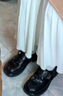 百麗（Belle）復古方扣羊皮樂(lè )福鞋女2026春新商場(chǎng)同款便士樂(lè )福鞋F1E1DAM6 黑色 38 (240mm) 曬單實(shí)拍圖