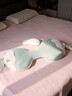 BabyWatch慢回彈貝殼孕婦枕護腰側臥睡托腹U型枕頭女神枕記憶枕-藍拼 曬單實(shí)拍圖