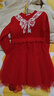 巴拉巴拉童裝女童連衣裙網(wǎng)紗公主裙拼接紅色新年拜年服女童裙 曬單實(shí)拍圖