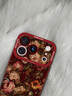 雅好（Yagoo）適用蘋(píng)果17pro手機殼iphone17promax新款女16pro創(chuàng  )意15pro復古14pro油畫(huà)繁花13帶掛繩防摔全包套薄 復古油畫(huà)繁花紅【短款手腕掛繩】紅色 iPhone17 曬單實(shí)拍圖
