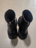 ZHR馬丁靴女加絨厚底增高機車(chē)靴女英倫風(fēng)百搭顯瘦女靴 JF332A黑色38 曬單實(shí)拍圖