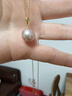 京潤珍珠吊墜女18k金歸語(yǔ)淡水珍珠項鏈精選粉紫色實(shí)用生日禮物送女友 曬單實(shí)拍圖