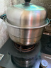 九陽(yáng)（Joyoung）蒸鍋不銹鋼雙層蒸鍋蒸魚(yú)蒸饅頭包子家用不銹鋼蒸蒸籠大容量28CM 曬單實(shí)拍圖