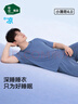 松山棉店男士天絲家居服可外穿上衣7A抑菌薄荷涼感抗靜電透氣深睡睡衣短袖 曬單實(shí)拍圖