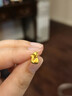 中國黃金（CHINA GOLD）狐貍黃金耳釘女足金耳飾生日禮物送女朋友老婆 足金耳釘（金重約1g） 曬單實(shí)拍圖