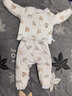 歡喜小熊寶寶夾棉保暖內衣套裝嬰幼兒冬季家居服分體兩件裝兒童冬裝 曬單實(shí)拍圖