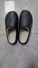 七色紡棉拖鞋男女博肯毛拖鞋保暖冬室內居家用加絨防水防滑外穿 黑42-43 曬單實(shí)拍圖