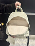 熱風(fēng)戶(hù)外輕便帽檐雙肩包女出游百搭通勤背包簡(jiǎn)約學(xué)生書(shū)包新年禮物 奶油白 曬單實(shí)拍圖