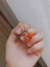 戀上心南紅耳環(huán)新中式國風(fēng)耳飾紅色新年耳夾女無(wú)耳洞本命年瑪瑙耳墜春節 【高冰南紅瑪瑙】耳鉤款 曬單實(shí)拍圖