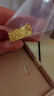 六福珠寶黃金吊墜幸福加馬光影金足金碎碎冰吉言不含項鏈 計價(jià) 約3.81克 曬單實(shí)拍圖