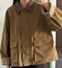 優(yōu)衣庫女裝休閑短茄克/巴恩風(fēng)外套夾克26春夏新款483807 484664 483807/33卡其色 XL 曬單實(shí)拍圖
