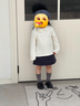 考拉鼻鼻[百搭彼得潘·軟糯娃娃領(lǐng)上衣]兒童簡(jiǎn)約輕復古基礎款衣服 曬單實(shí)拍圖