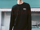 FILA 斐樂(lè )官方情侶款針織長(cháng)袖上衣秋新款時(shí)尚休閑純棉寬松長(cháng)T 正黑色-BK 2XL 185/104A/XXL 曬單實(shí)拍圖