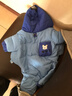 嬉皮狗狗狗衣服冬季羽絨服比熊泰迪冬季衣服寵物小型幼犬冬天四腳衣服 邦迪藍*鴨絨填充 L （建議體重8-12斤） 曬單實(shí)拍圖