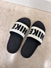 耐克NIKE女子拖鞋 NIKE OFFCOURT SLIDE 運動(dòng)鞋 BQ4632-011 白黑38 曬單實(shí)拍圖