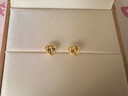 CRD克徠帝黃金耳飾經(jīng)典碎碎冰愛(ài)心足金999耳釘5G工藝送節日禮物 愛(ài)心足金耳釘 HE00214 1g 曬單實(shí)拍圖