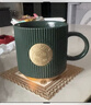 星巴克（Starbucks）杯子馬克杯墨綠色條紋女神銘牌陶瓷咖啡杯340ml男女士送禮禮物 曬單實(shí)拍圖