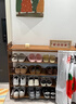 【中古風(fēng)】柿柿如意鞋架門(mén)口入戶(hù)多層家用簡(jiǎn)易置物架宿舍鞋架 半包圍平板鞋架(柿柿如意)茶色 6層 100*23*97cm 曬單實(shí)拍圖