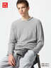 優(yōu)衣庫男裝女裝羊絨圓領(lǐng)針織衫/長(cháng)袖毛衣毛衫25秋冬新款478543 03 灰色 L 曬單實(shí)拍圖