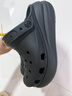 卡駱馳（crocs）男女泡芙洞洞鞋戶(hù)外休閑時(shí)尚厚底一腳蹬沙灘鞋 207521-001 36-37 曬單實(shí)拍圖