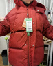 左西男童羽絨服冬季新款保暖兒童三防連帽面包服外套 紅色 150拜年服 曬單實(shí)拍圖