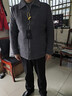 皮爾卡丹（pierre cardin）冬季男士毛呢大衣短款翻領(lǐng)拉鏈夾克呢子加絨加厚修身外套 6683毛呢淺灰色 加絨 2XL 曬單實(shí)拍圖