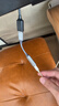 CASSDAN適用蘋(píng)果耳機轉接頭插typec/usb轉lightning轉接器筆記本電腦usbc轉EarPods有線(xiàn)耳機16華為15通用 USB轉lightning母口（耳機轉接線(xiàn)）編織灰 曬單實(shí)拍圖
