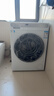 海爾（Haier）滾筒洗衣機10公斤帶烘干家用全自動(dòng)國家補貼洗烘一體機除螨除菌嬰兒洗衣一級能效變頻以舊換新 【冰雪白】洗脫+羊毛洗+3D仿生內筒 單洗 咨詢(xún)客服更優(yōu)惠 曬單實(shí)拍圖