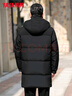 鴨鴨（YAYA）中老年爸爸裝羽絨服中長(cháng)款保暖可脫卸帽高充絨御寒男士90鴨絨外套 曬單實(shí)拍圖
