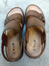 老人頭男士休閑涼鞋夏季新品沙灘鞋牛筋底軟底防滑外穿沙灘涼拖鞋 卡其色 38 曬單實(shí)拍圖