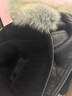 付智恩 戀愛(ài)循環(huán) 南非進(jìn)口連帽狐貍毛毛領(lǐng)美利奴皮毛一體皮草外套 黑色 L 曬單實(shí)拍圖