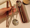 COODORA筷子勺子套裝一人一雙便捷木質(zhì)餐具三件套兒童學(xué)生上班族帶飯專(zhuān)用 曬單實(shí)拍圖