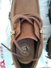 駱駝牌 休閑皮鞋壓花紋牛皮男士工裝大頭鞋爸爸鞋 P15A307021 咖啡 41 曬單實(shí)拍圖